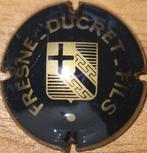 Champagnecapsule FRESNE-DUCRET & Fils zwart & mat goud nr.05, Ophalen of Verzenden, Nieuw, Frankrijk, Champagne