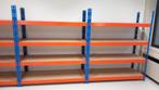 Metalen schappen L160 x P60 x H185 - blauw/oranje, Huis en Inrichting, Ophalen, Zo goed als nieuw