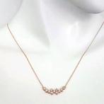 14 kt roségouden halsketting met Diamanten, Enlèvement ou Envoi