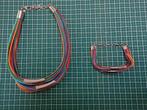 halsketting + armband, Handtassen en Accessoires, Kettingen, Ophalen, Gebruikt, Overige kleuren, Overige materialen