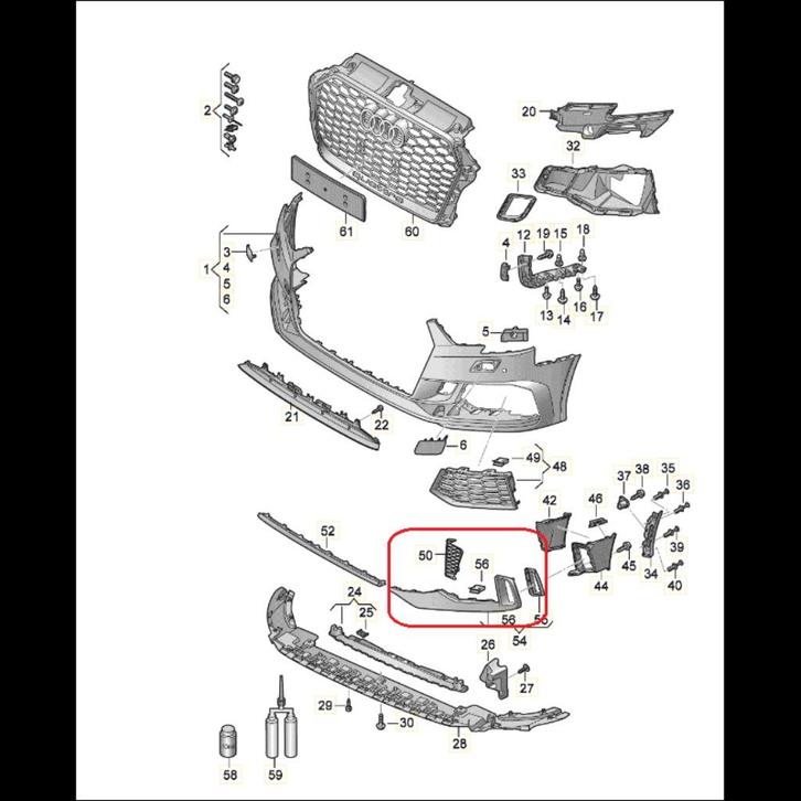 LISERET PARE CHOC AVANT GAUCHE AUDI RS3 8V BERLINE/SPORTBACK, Autos : Divers, Tuning & Styling, Enlèvement