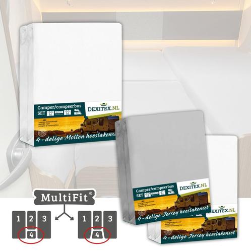 Textielpakket  4 delig met midden matras -2 hoeslakenset(4, Caravans en Kamperen, Caravanaccessoires