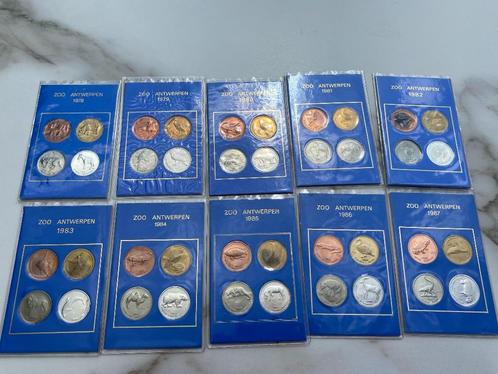 Zoo Antwerpen | complete set 1978-1987 (=toegang Zoo A'pen), Postzegels en Munten, Munten en Bankbiljetten | Verzamelingen, Munten