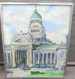 huile sur toile palais de justice de Bruxelles signe gohot r, Antiquités & Art, Enlèvement ou Envoi