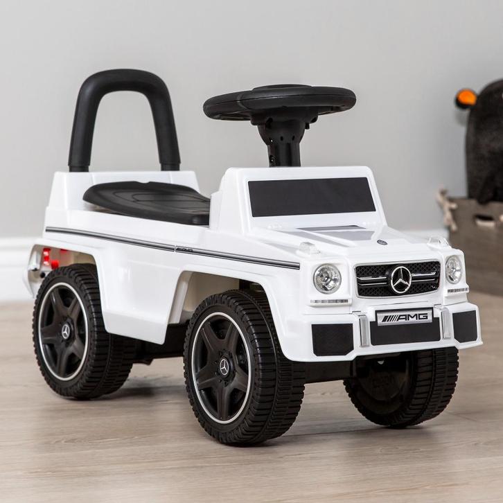 Mercedes G63 AMG loopauto Wit met USB en AUX input NIEUW, Kinderen en Baby's, Speelgoed | Buiten | Voertuigen en Loopfietsen, Nieuw