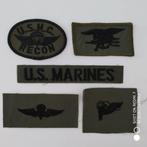 vintage patch 80's US MARINES lot de 5 - neuf., Enlèvement ou Envoi, Marine, Emblème ou Badge