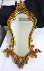 Spiegel Art Nouveau in goud vergulde kader H54💎😍🤗🎁👌, Antiek en Kunst, Antiek | Spiegels, Overige vormen, Minder dan 100 cm