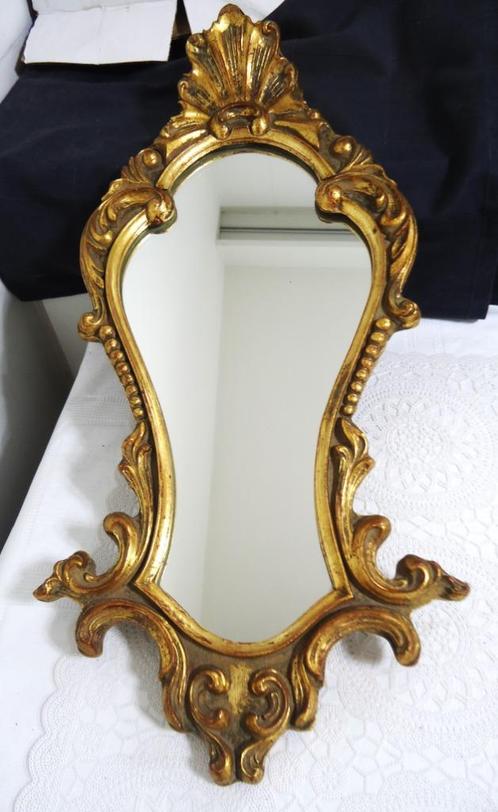 Spiegel Art Nouveau in goud vergulde kader H54💎😍🤗🎁👌, Antiek en Kunst, Antiek | Spiegels, Minder dan 50 cm, Minder dan 100 cm