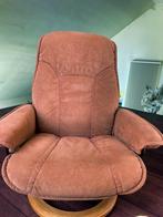 Prachtige okerkleurige Stressless relax zetel in ultra suede, Metaal, Eenpersoons, Minder dan 75 cm, Ophalen of Verzenden