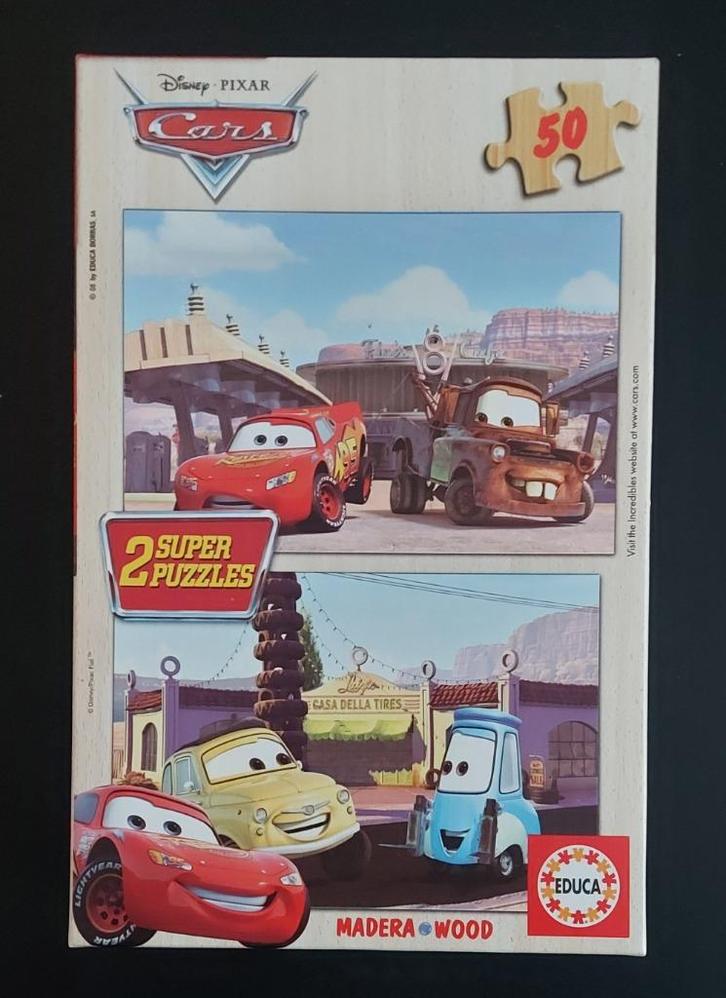 2 Disney Cars-puzzels (compleet), Kinderen en Baby's, Speelgoed | Kinderpuzzels, Zo goed als nieuw, 2 tot 4 jaar, 10 tot 50 stukjes