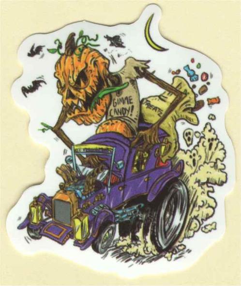 Rat Fink Halloween sticker #10, Motoren, Accessoires | Stickers, Verzenden