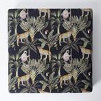 Petit tableau - décoration murale en tissu 'Jungle' - carré, Maison & Meubles, Enlèvement ou Envoi, Comme neuf
