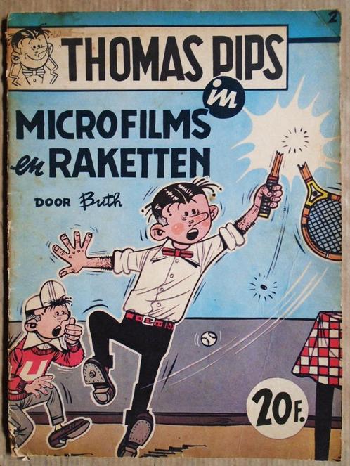 Thomas Pips in 'Microfilms en Raketten' - 1966 - Leo Buth, Boeken, Stripverhalen, Gelezen, Eén stripboek, Ophalen of Verzenden