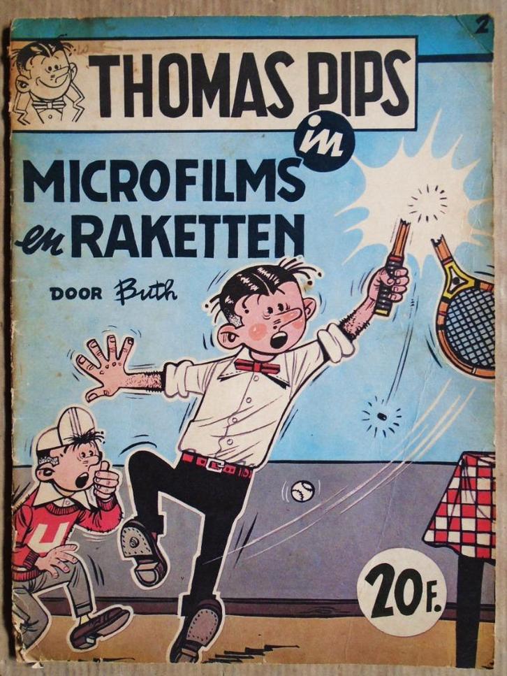 Thomas Pips in 'Microfilms en Raketten' - 1966 - Leo Buth, Livres, BD, Utilisé, Une BD, Enlèvement ou Envoi