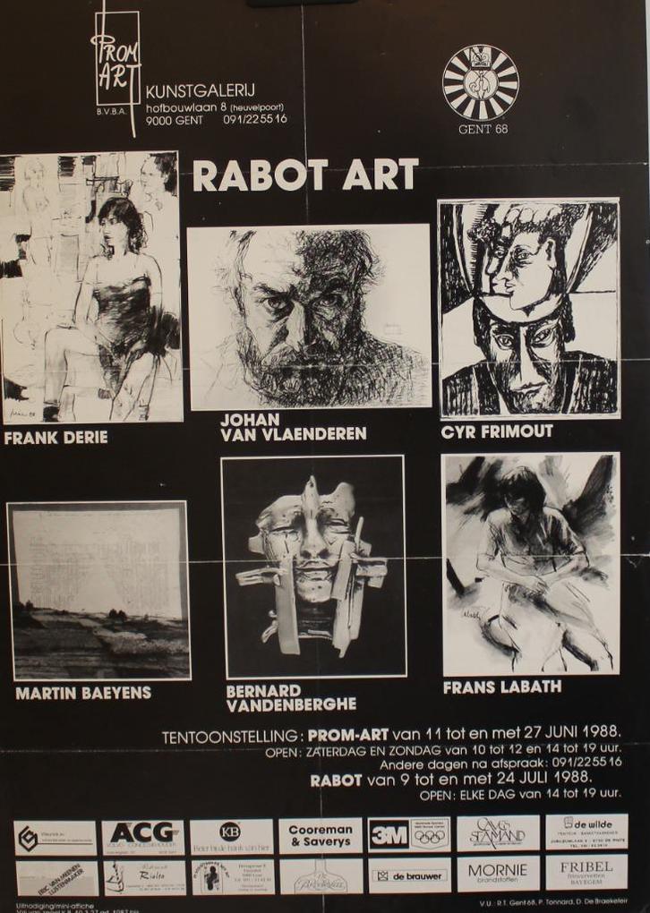RABOT ART AFFICHE 1988, Verzamelen, Posters, Ophalen of Verzenden