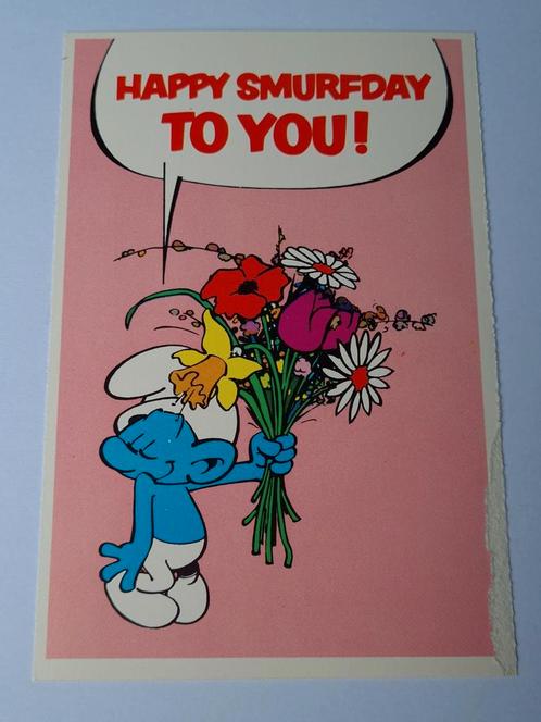 Carte Postale Schtroumpf BP, Verzamelen, Smurfen, Zo goed als nieuw, Overige typen, Verschillende Smurfen, Ophalen of Verzenden