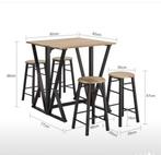 Nieuw tafel met 4 krukken, Huis en Inrichting, Keuken | Complete keukens, Ophalen, Nieuw, Bruin