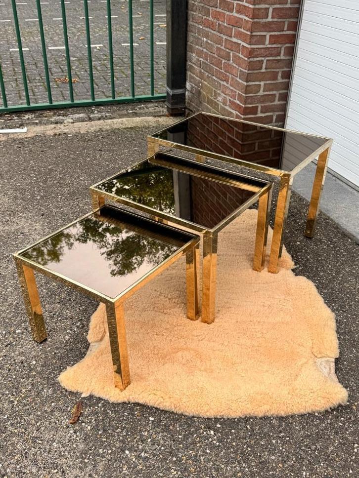 Belgochrom nesting tables, Antiek en Kunst, Antiek | Meubels | Tafels, Ophalen of Verzenden