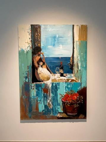Groot olieverf 140x100 “lost love” beschikbaar voor biedingen