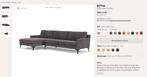 SOFACOMPANY Grey Couch! | Chaise longue sofa links, Huis en Inrichting, Zetels | Zetels en Chaises Longues, 250 tot 300 cm, Metaal