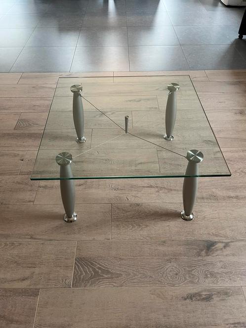 Design Salontafel met veiligheidsglas, Maison & Meubles, Tables | Tables de salon, Utilisé, Verre, Enlèvement ou Envoi