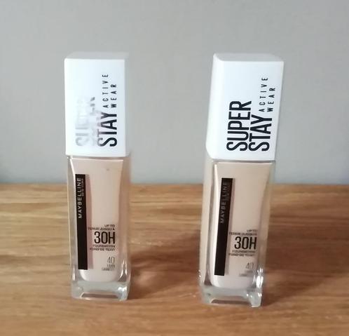 2x Foundation Maybelline Superstay 30H (nieuw) kleur 40, Bijoux, Sacs & Beauté, Beauté | Cosmétiques & Maquillage, Neuf, Maquillage