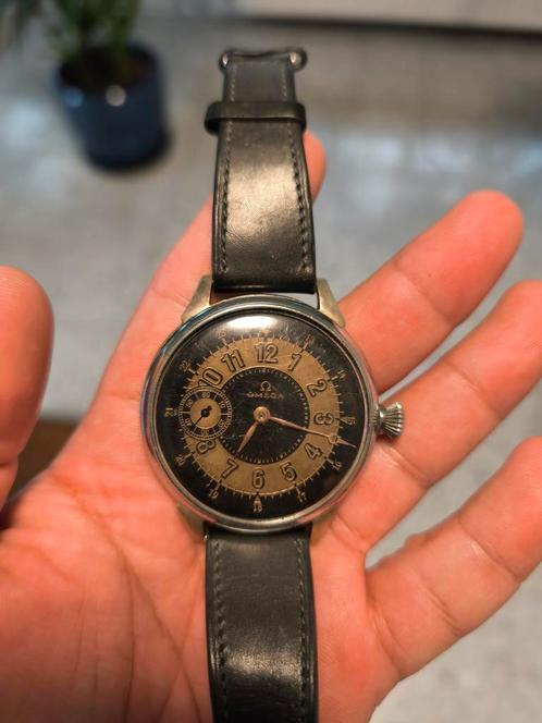 1939 Omega vintage oversized herenpak met doos, Handtassen en Accessoires, Horloges | Antiek, Omega, Ophalen of Verzenden