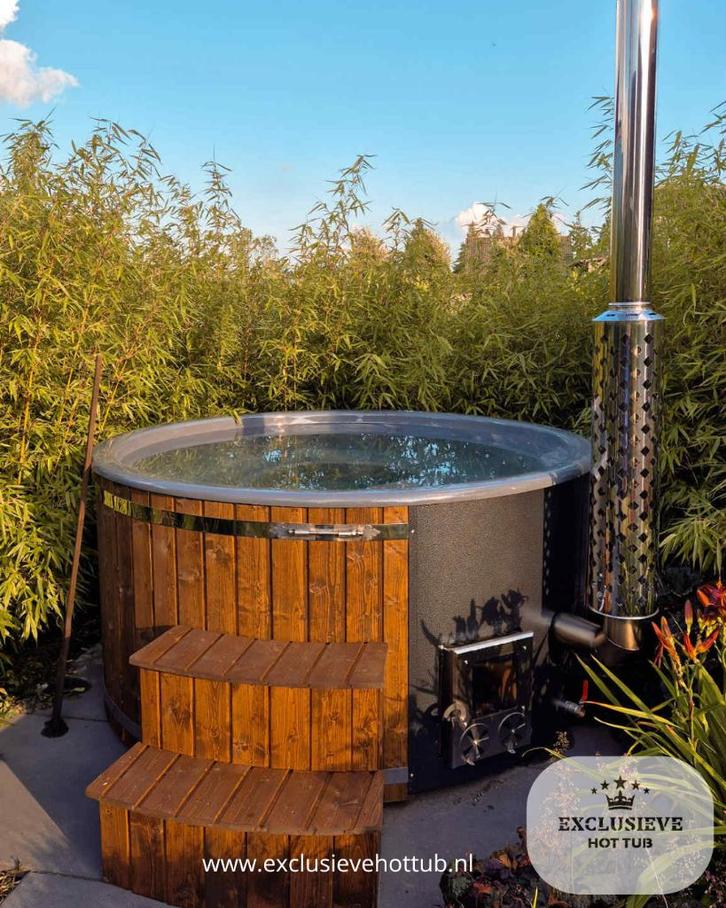 Exclusieve hottub houtgestookt-elektrisch of hybride!!!, Tuin en Terras, Zwembad-toebehoren, Nieuw, Filter, Ophalen of Verzenden