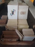 Faience en vloertegels kleine formaten effen en figuurtjes, Ophalen, Gebruikt, Minder dan 20 cm, Minder dan 20 cm