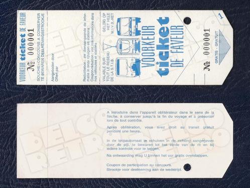 MIVB · Voorkeur Ticket Nr 000001 [ZELDZAAM], Verzamelen, Spoorwegen en Tram, Nieuw, Overige soorten, Kaart of Prent, Ophalen of Verzenden