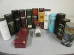 Blikken kokers whisky, rum,..., Verzamelen, Ophalen, Zo goed als nieuw