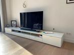 Wit gelakt modern TV meubel 320b x 60d x 35h, Ophalen, Overige materialen, Gebruikt, 200 cm of meer