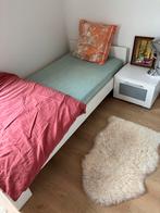 Eenpersoonsbed wit met lattenbodem., Huis en Inrichting, Slaapkamer | Complete slaapkamers, Ophalen, Gebruikt, Eenpersoons