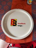 Emaille plateau emaillerie belge, Collections, Enlèvement, Utilisé, Panneau publicitaire