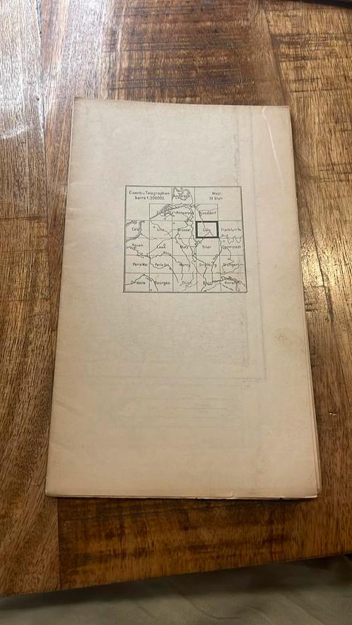 Militaire Duitse stafkaart cöln 1915, Verzamelen, Militaria | Algemeen, Ophalen of Verzenden