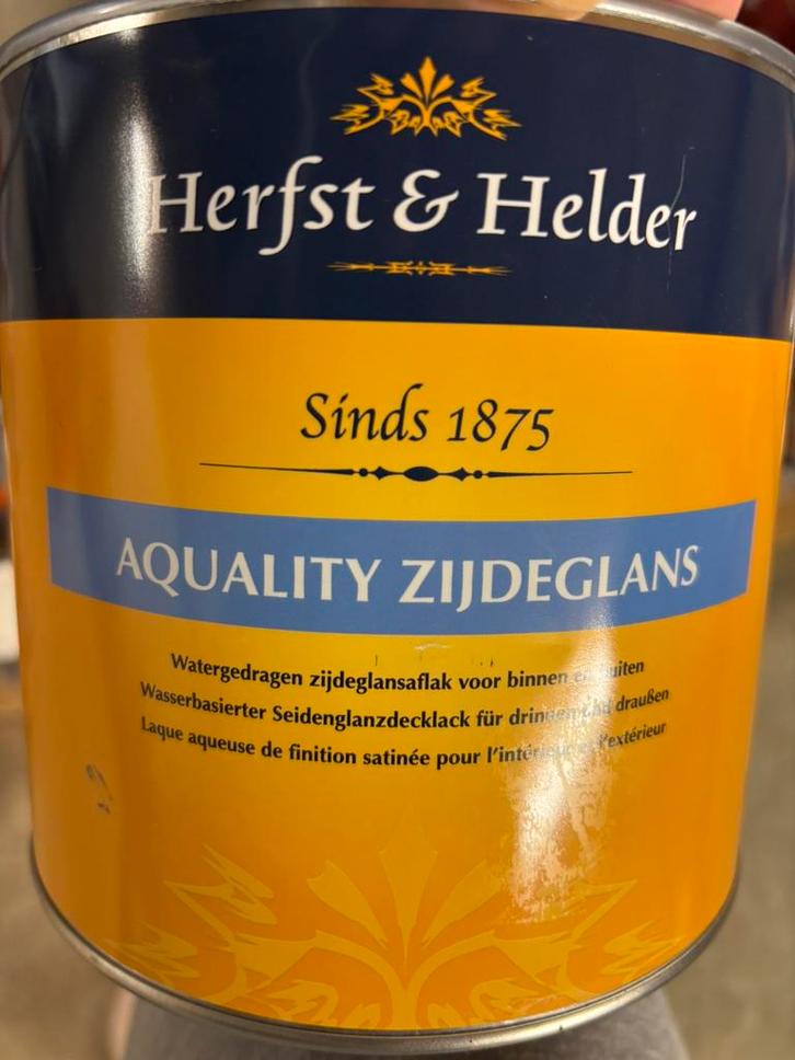 Herfst en Helder watergedragen grijze lak 2,5liter, Hobby en Vrije tijd, Schilderen, Nieuw, Acrylverf, Ophalen of Verzenden