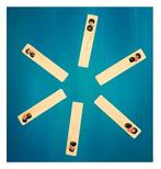 6 messenhouders met “rozen”-patroon 🌹 art deco-stijl, Antiek en Kunst, Ophalen of Verzenden