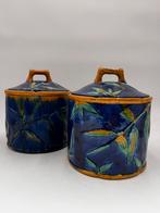 geglazuurde keramische voorraadpotten met deksel, Ophalen, Zo goed als nieuw, Groen