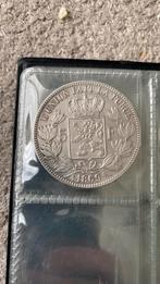 5f leopold II argent silver, Antiquités & Art, Enlèvement ou Envoi, Argent