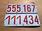 Belgische emaille nummerplaat, Ophalen of Verzenden, Gebruikt