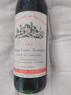 1 bouteille de l'excellent vin Château Fauré Beauséjour 1983, Comme neuf, Enlèvement ou Envoi