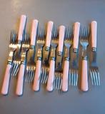 12 grandes fourchettes 4 dents (F), Maison & Meubles, Cuisine | Couverts, Enlèvement ou Envoi, Utilisé, Synthétique