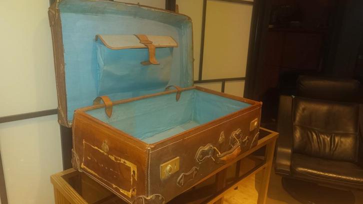 oude reiskoffer Elisabethville, Huis en Inrichting, Woonaccessoires | Kisten, Gebruikt, Ophalen of Verzenden