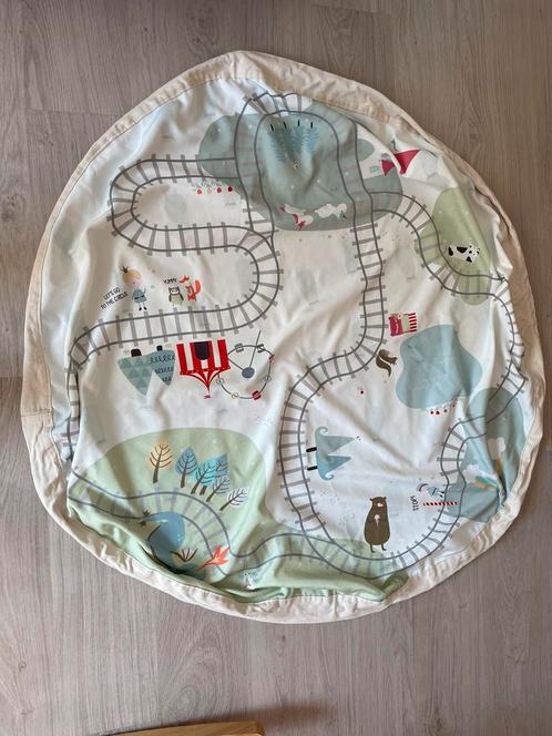 Play&Go 2-in-1 opbergzak + speelmat train maps/bears z.g.a.n, Kinderen en Baby's, Speelgoed | Speelkleden, Zo goed als nieuw, Ophalen of Verzenden