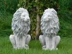 Set Leeuwen van Steen - Links en Rechts - Tuinbeelden, Tuin en Terras, Ophalen of Verzenden, Steen