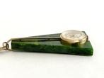 Groen Bakeliet - Catalin Ketting Horloge, Verzenden, Groen