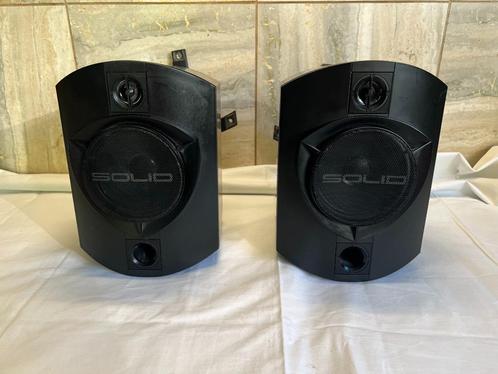 solid speakers - vintage, Audio, Tv en Foto, Luidsprekerboxen, Zo goed als nieuw, Front, Rear of Stereo speakers, 120 watt of meer