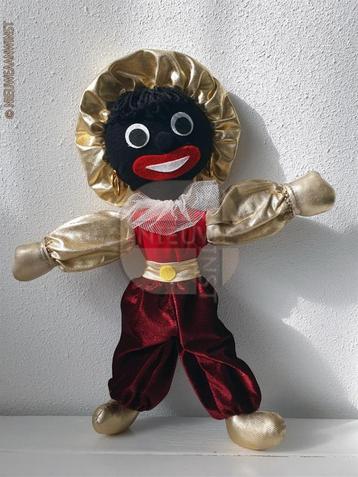 Authentieke vintage etalage zwarte Piet pop - 40cm, goud disponible aux enchères