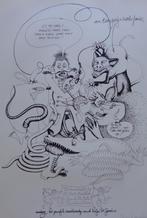 FRANK MAIEU / DE ZWARTE PANTER / ZW-W ZEEFDRUK / 63x44cm SIG, Antiek en Kunst, Kunst | Litho's en Zeefdrukken, Ophalen of Verzenden