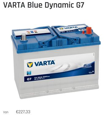 Varta Blue Dinamic G7 95Ah 830A  disponible aux enchères